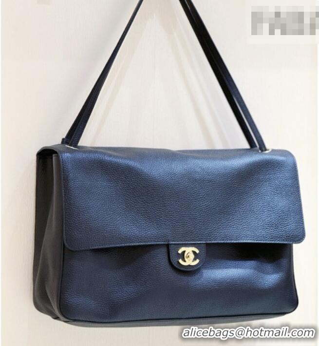 Luxury Cheap Chanel Maxi Flap Bag in Black Grained Calfskin AS6233 Spring Summer 2026 Top Quality