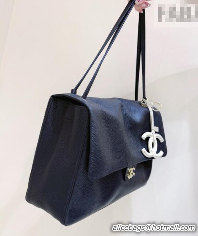 Luxury Cheap Chanel Maxi Flap Bag in Black Grained Calfskin AS6233 Spring Summer 2026 Top Quality