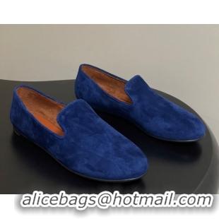 Popular Style The Row Suede Flat Loafers TR120808 Blue 2026