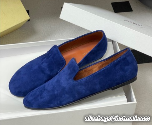 Popular Style The Row Suede Flat Loafers TR120808 Blue 2026