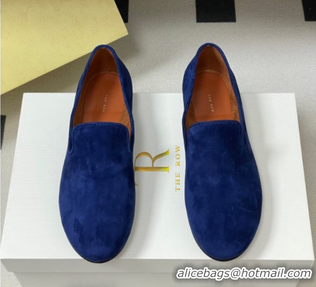 Popular Style The Row Suede Flat Loafers TR120808 Blue 2026
