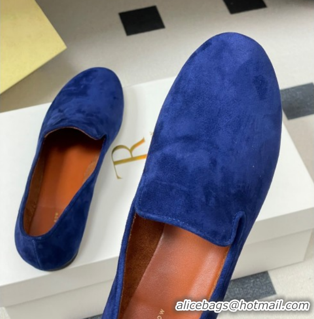 Popular Style The Row Suede Flat Loafers TR120808 Blue 2026