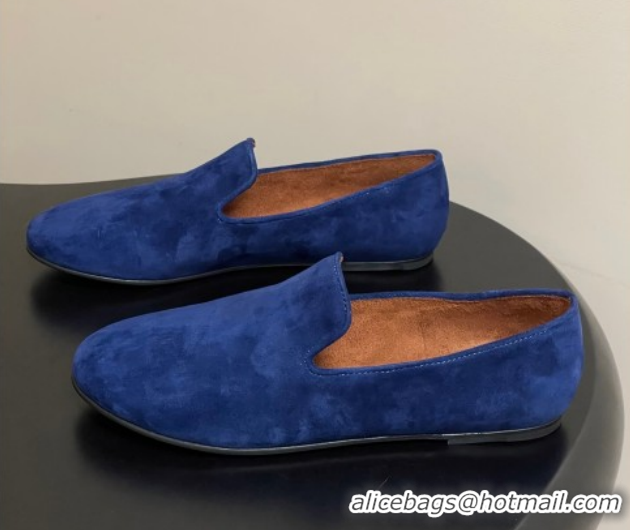 Popular Style The Row Suede Flat Loafers TR120808 Blue 2026