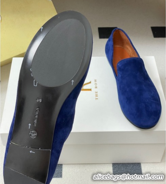 Popular Style The Row Suede Flat Loafers TR120808 Blue 2026