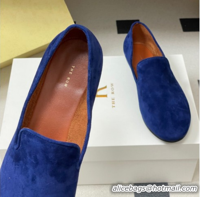 Popular Style The Row Suede Flat Loafers TR120808 Blue 2026