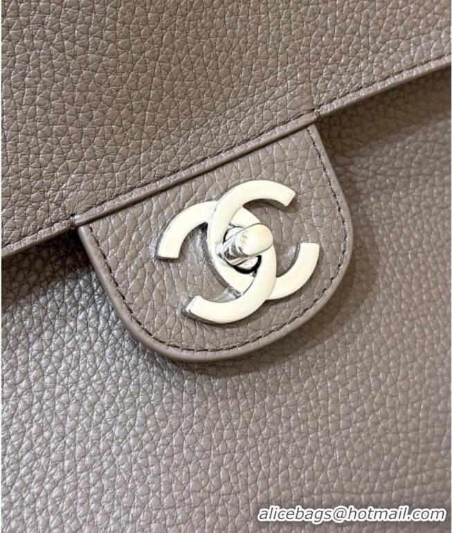 Luxury Cheap Chanel Maxi Flap Bag in Light Brown Grained Calfskin AS6233 Spring Summer 2026 Top Quality