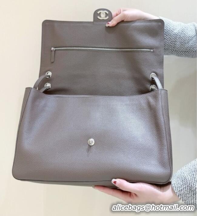 Luxury Cheap Chanel Maxi Flap Bag in Light Brown Grained Calfskin AS6233 Spring Summer 2026 Top Quality