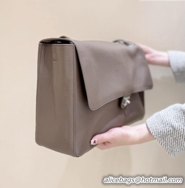 Luxury Cheap Chanel Maxi Flap Bag in Light Brown Grained Calfskin AS6233 Spring Summer 2026 Top Quality