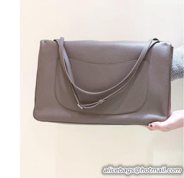 Luxury Cheap Chanel Maxi Flap Bag in Light Brown Grained Calfskin AS6233 Spring Summer 2026 Top Quality