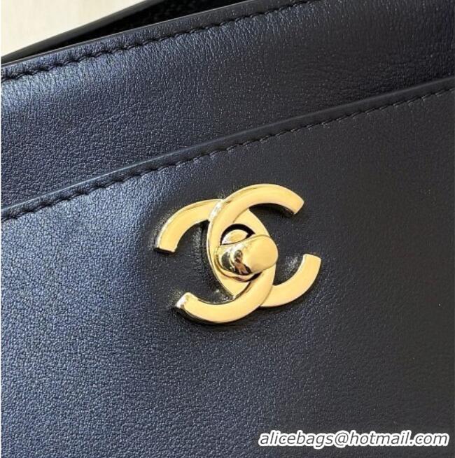 Pretty Style Chanel Small Shopping Bag in Black Calfskin AS6243 2026 Top Quality