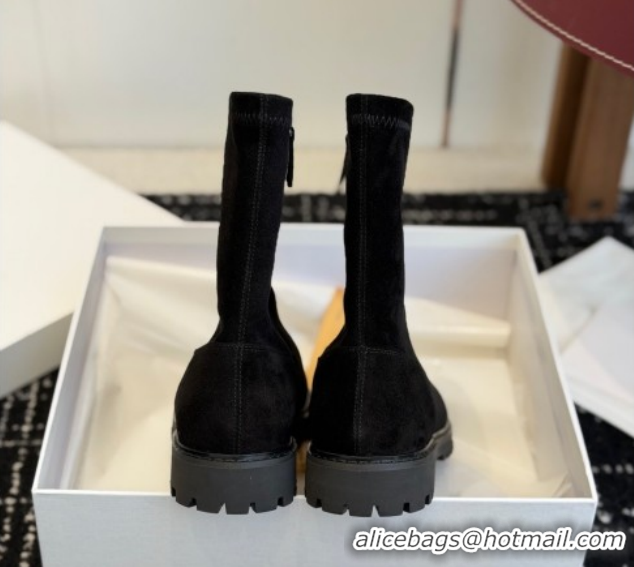 Low Price The Row Suede Flat Ankle Boots TR120809 Black 2026