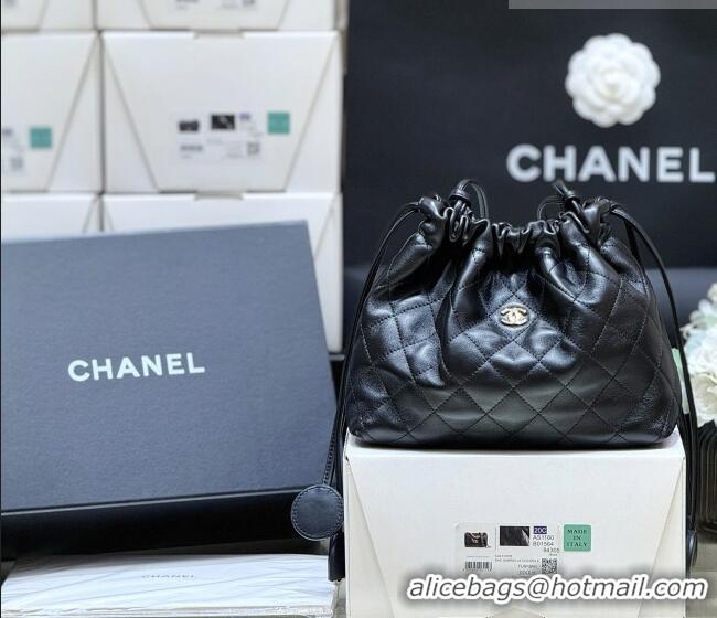 Best Price Chanel Clutch with Leather Strap in Black Lambskin AP5227 2026 Top Quality