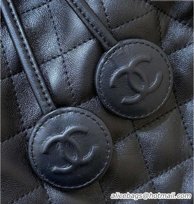 Best Price Chanel Clutch with Leather Strap in Black Lambskin AP5227 2026 Top Quality