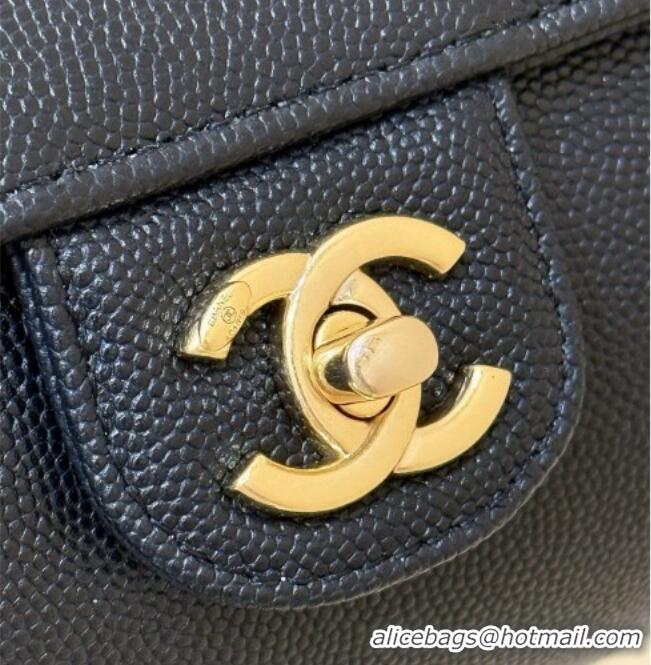 Best Price Chanel Small Bowling Bag in Grained Shiny Calfskin AS6143 Black 2026 Top Quality