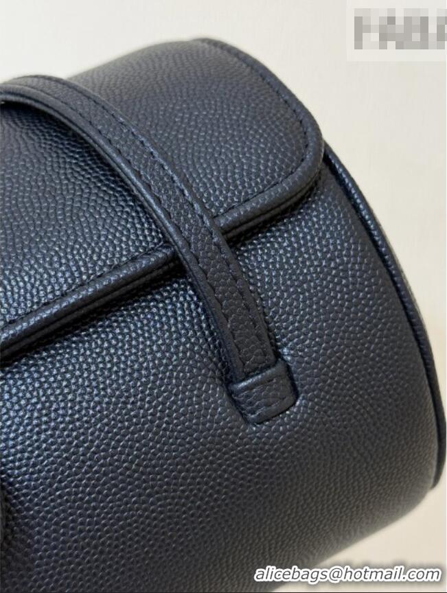 Best Price Chanel Small Bowling Bag in Grained Shiny Calfskin AS6143 Black 2026 Top Quality