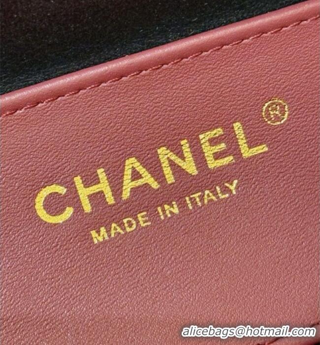 Best Price Chanel Small Bowling Bag in Grained Shiny Calfskin AS6143 Black 2026 Top Quality