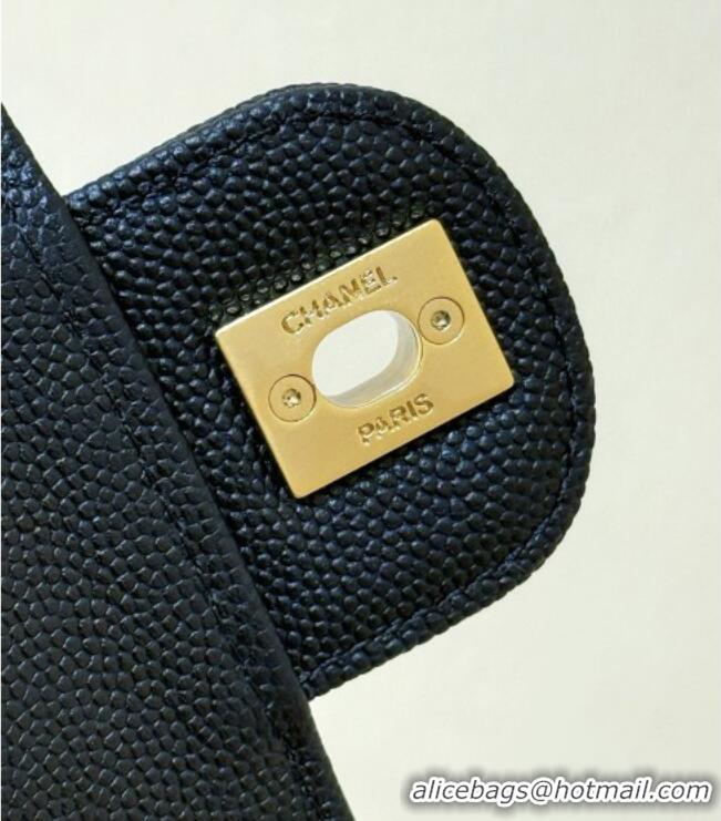 Best Price Chanel Small Bowling Bag in Grained Shiny Calfskin AS6143 Black 2026 Top Quality