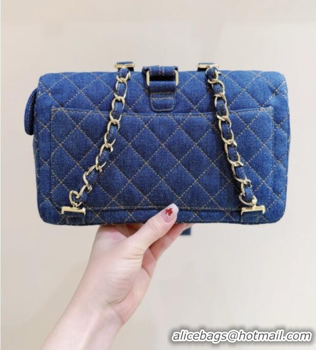 New Design Chanel 1996-1997 Denim Backpack 76828 Blue Top Quality