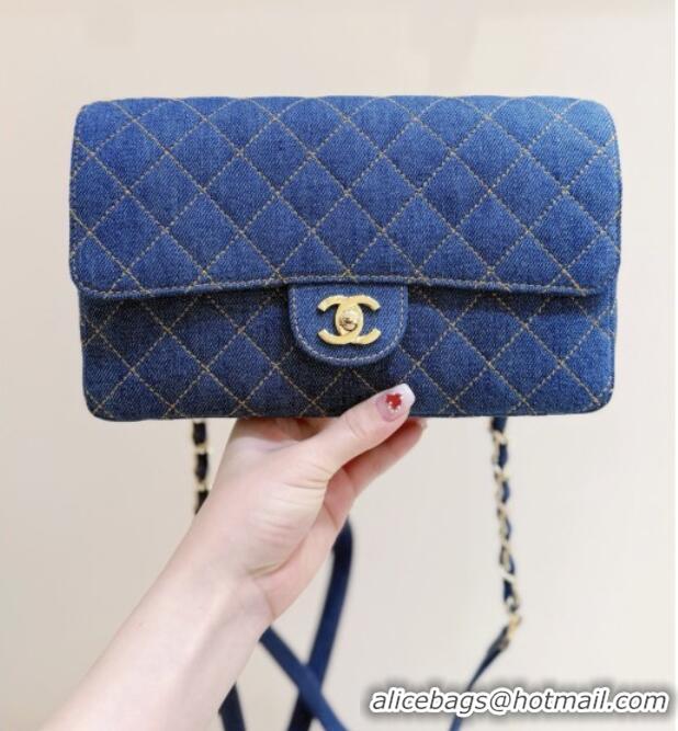 New Design Chanel 1996-1997 Denim Backpack 76828 Blue Top Quality