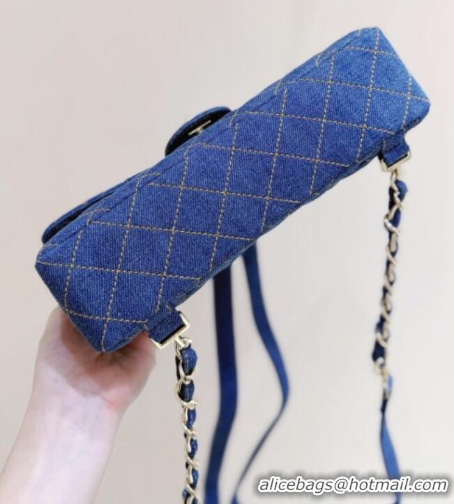 New Design Chanel 1996-1997 Denim Backpack 76828 Blue Top Quality