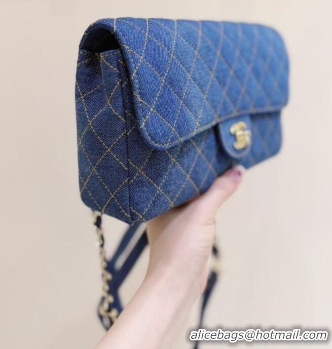 New Design Chanel 1996-1997 Denim Backpack 76828 Blue Top Quality