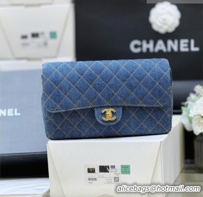 New Design Chanel 1996-1997 Denim Backpack 76828 Blue Top Quality