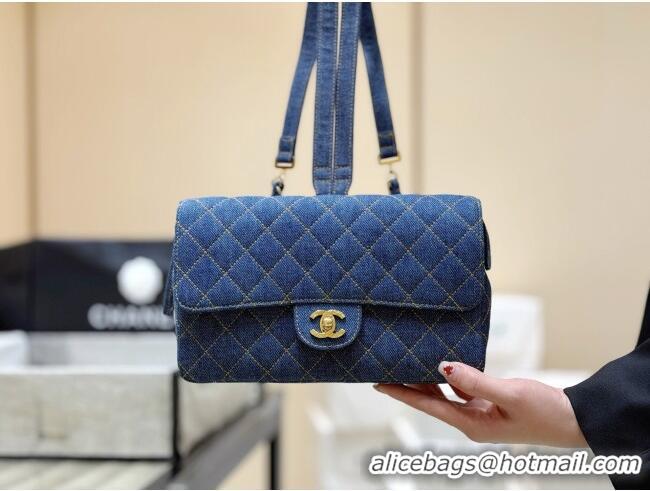 New Design Chanel 1996-1997 Denim Backpack 76828 Blue Top Quality