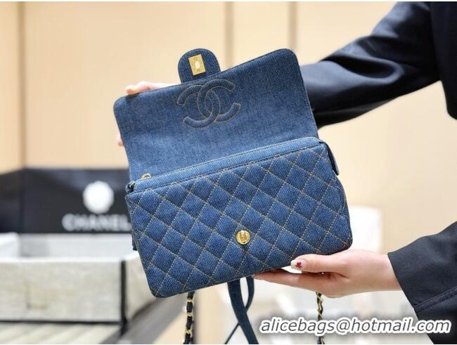 New Design Chanel 1996-1997 Denim Backpack 76828 Blue Top Quality