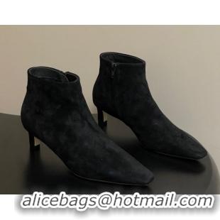 Most Popular The Row Carla Suede Heel Ankle Boots 4cm TR120811 Black 2026