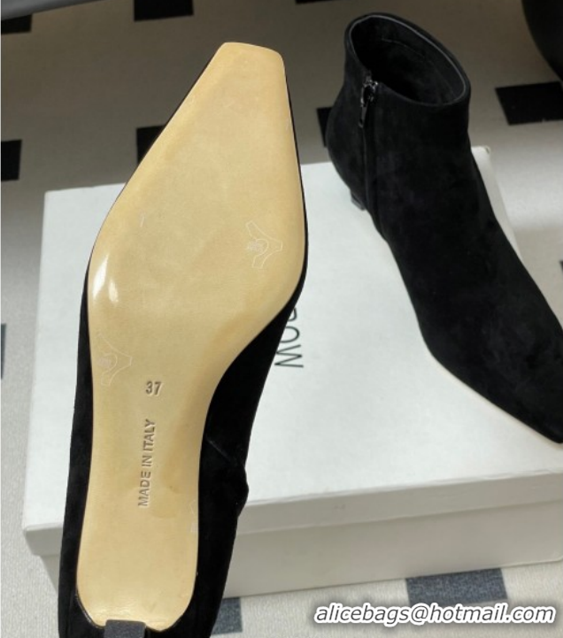 Most Popular The Row Carla Suede Heel Ankle Boots 4cm TR120811 Black 2026