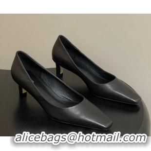 Purchase The Row Carla Leather Pumps 4cm in Calf Leather TR120812 Black 2026