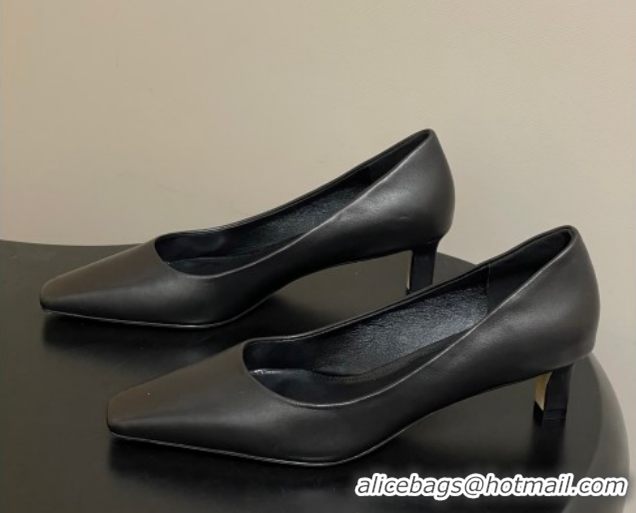 Purchase The Row Carla Leather Pumps 4cm in Calf Leather TR120812 Black 2026