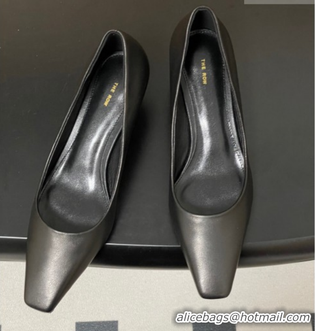 Purchase The Row Carla Leather Pumps 4cm in Calf Leather TR120812 Black 2026