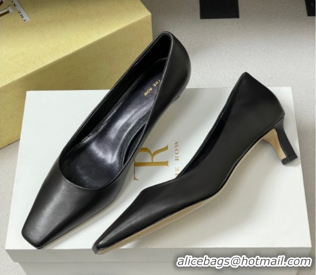 Purchase The Row Carla Leather Pumps 4cm in Calf Leather TR120812 Black 2026