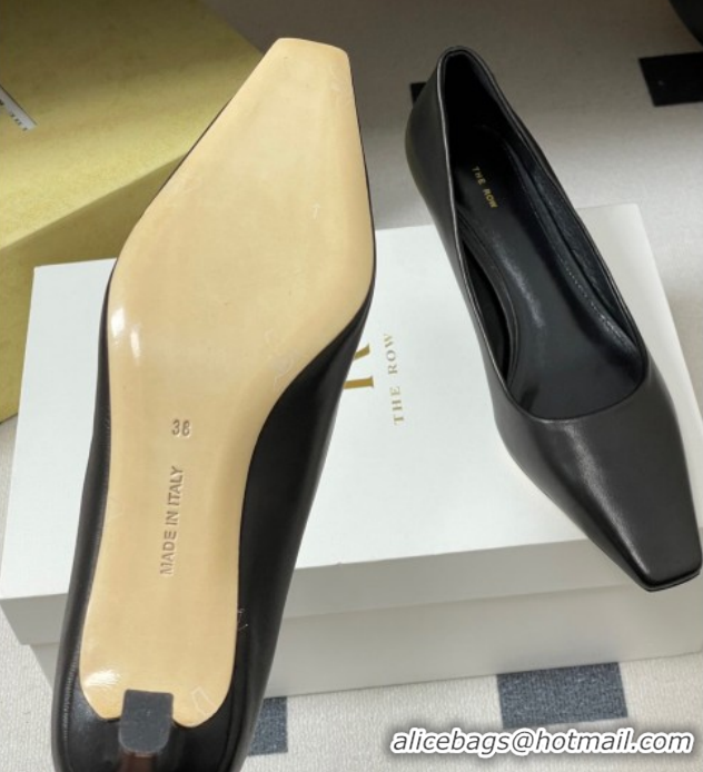 Purchase The Row Carla Leather Pumps 4cm in Calf Leather TR120812 Black 2026