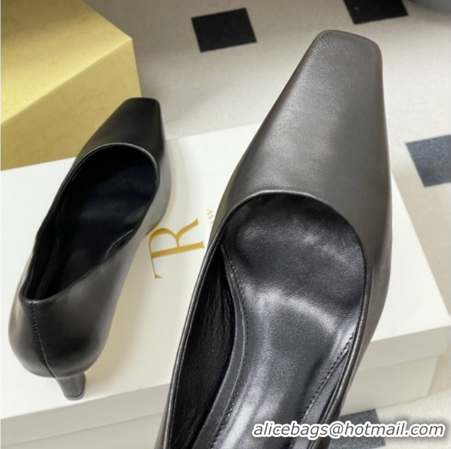 Purchase The Row Carla Leather Pumps 4cm in Calf Leather TR120812 Black 2026
