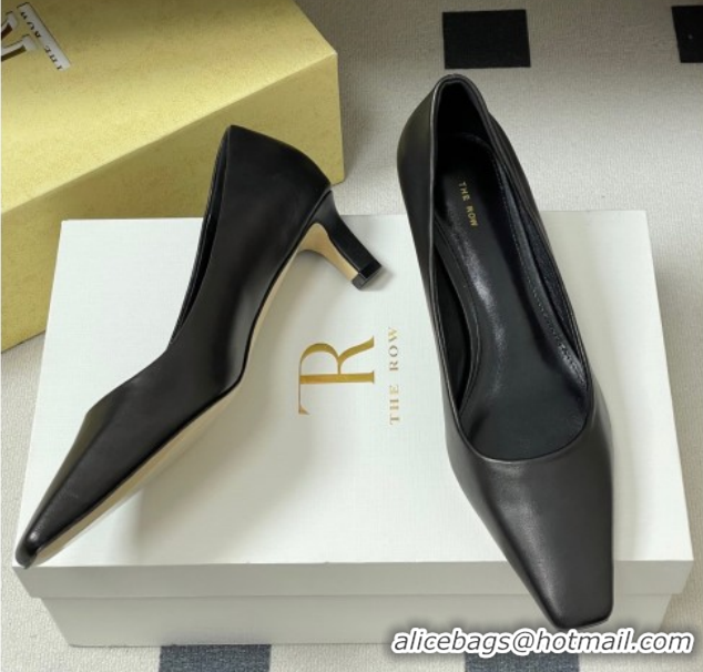 Purchase The Row Carla Leather Pumps 4cm in Calf Leather TR120812 Black 2026