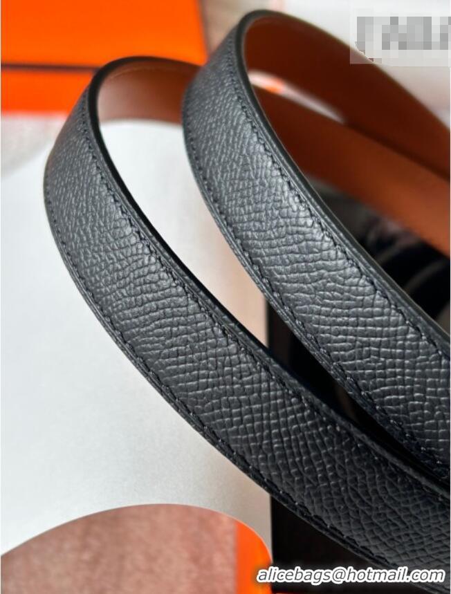 Luxury Discount Hermes Epsom Leather Belt 1.8cm H2412 Black/Gold