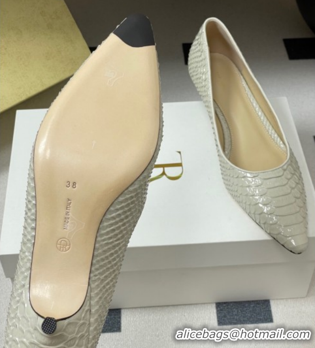 Top Grade The Row Liisa Kitten Two Pumps 3.5cm in Embossed Leather TR120813 White 2026