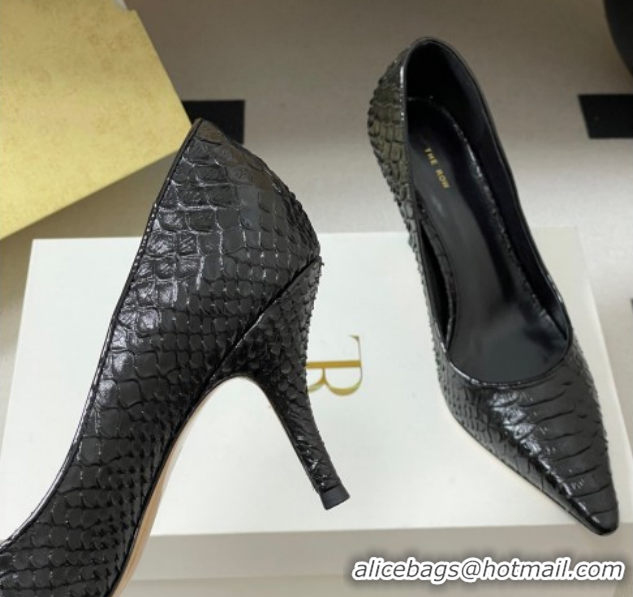 Good Looking The Row Liisa Two Pumps 8.5cm in Embossed Leather TR120813 Black 2026