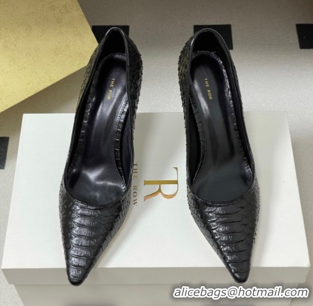 Good Looking The Row Liisa Two Pumps 8.5cm in Embossed Leather TR120813 Black 2026