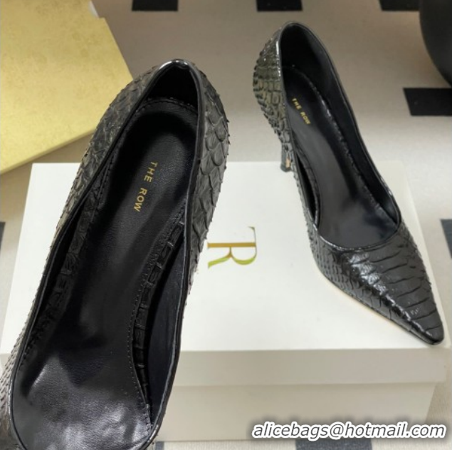 Good Looking The Row Liisa Two Pumps 8.5cm in Embossed Leather TR120813 Black 2026