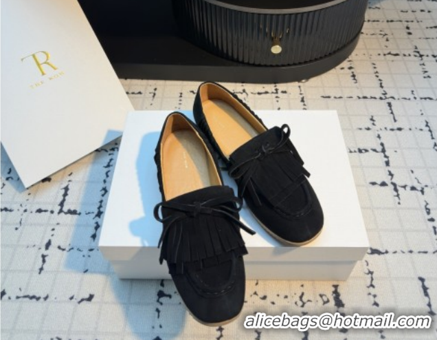 Low Price The Row Suede Loafers TR122901 Black 2026