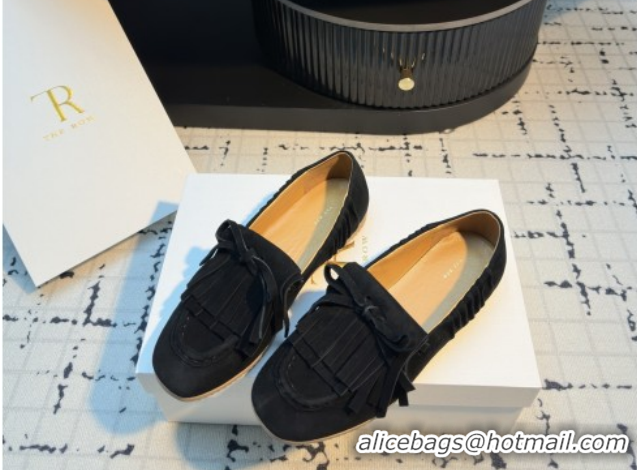 Low Price The Row Suede Loafers TR122901 Black 2026