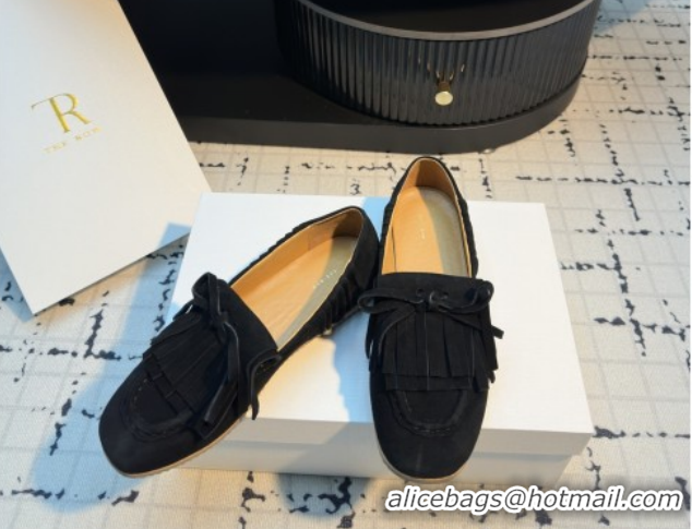 Low Price The Row Suede Loafers TR122901 Black 2026