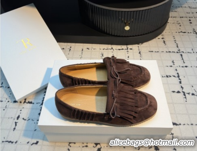 Luxurious The Row Suede Loafers TR122902 Brown 2026