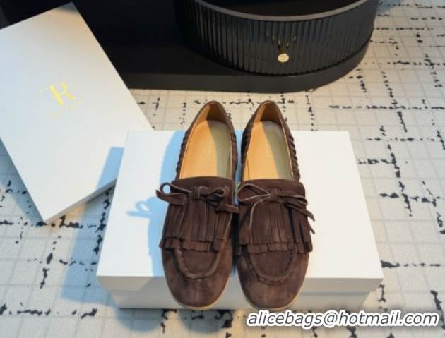 Luxurious The Row Suede Loafers TR122902 Brown 2026