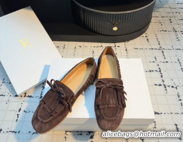 Luxurious The Row Suede Loafers TR122902 Brown 2026