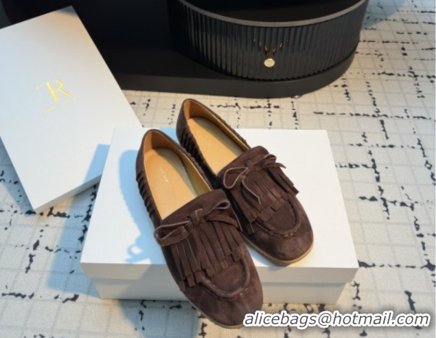 Luxurious The Row Suede Loafers TR122902 Brown 2026