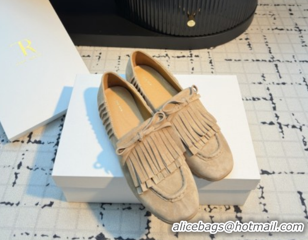 Classic Hot The Row Suede Loafers TR122903 Beige 2026